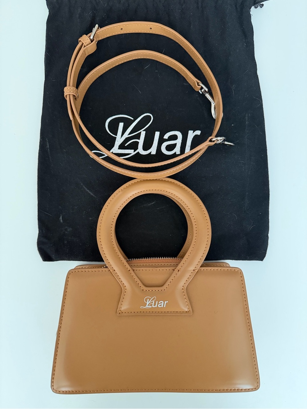 Luar Mini Top-Handle Bag in Tan